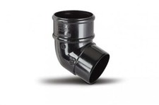 Polypipe 68mm Round Downpipe 112° Offset Bend Black RR127B