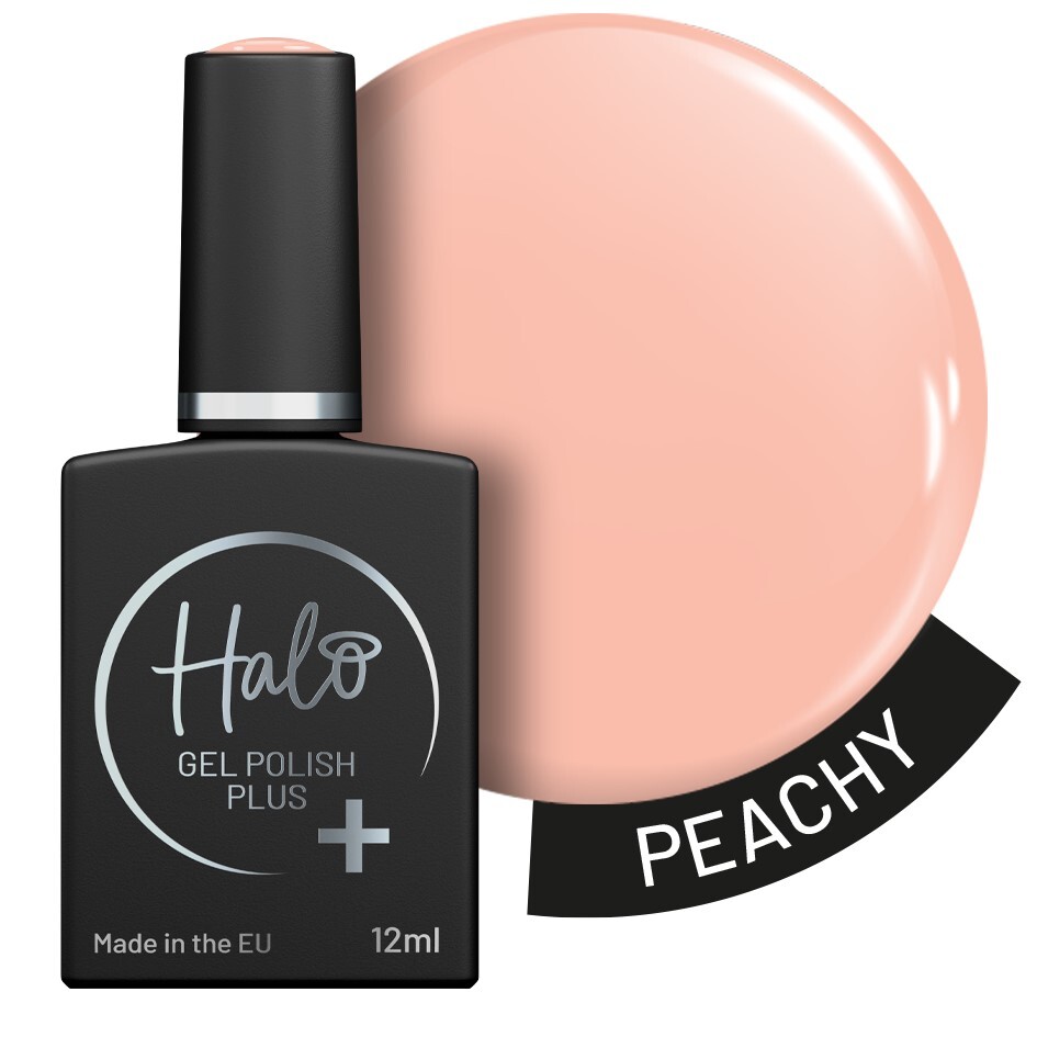 Halo Gel Polish Plus (Peachy) HEMA-Free Vegan 12ml
