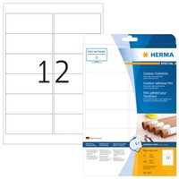 Herma 9533 Etiketten A4 Outdoor Klebefolie 99,1X42,3 Mm Weiß Extrem Stark Haften