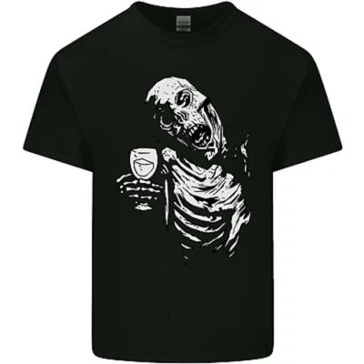 T-Shirt En Coton Zombie Cheer Skull Halloween Alcohol Bière Pour Hommes - Photo 1/4