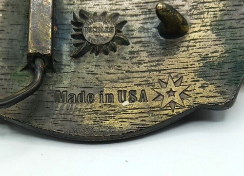 Bass Anglers Sportsman Society Brass Belt Buckle Lewis Buckles of Chicago Vtg - Picture 8 of 8