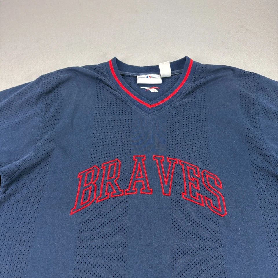 Футболка мужская Atlanta Braves большая синяя Reebok вышитая винтажная Y2K MLB - Изображение 3 из 4