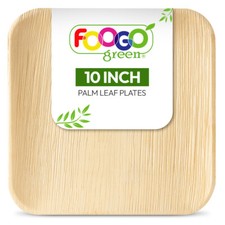 Disposable 10"(25cm) Large Bamboo Plates Palm Leaf Eco Friendly Picnic Party