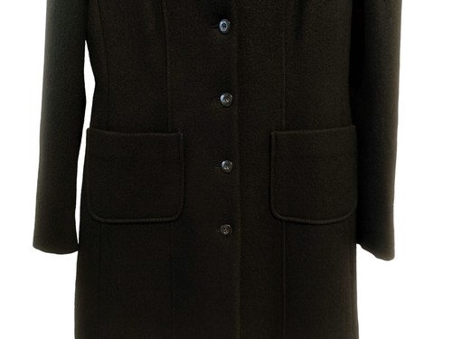 Max Mara Weekend Wool Coat - Black - sz UK 10 - Picture 6 of 9