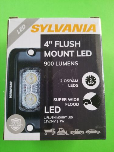 NEW - SYLVANIA LED Flush Mount 4" Light Pod Super Wide Flood 900 Raw Lumens - Picture 1 of 1