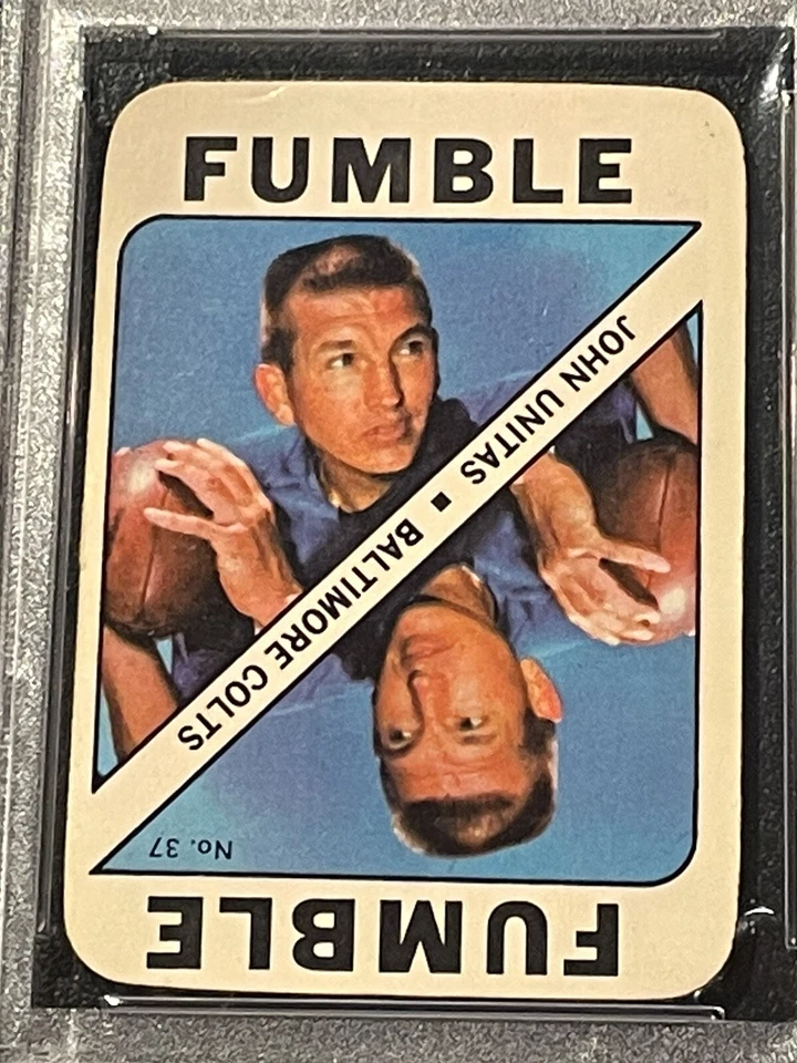 1971 Topps Game Cards Johnny Unitas #37 PSA 2 - Image 3 of 4