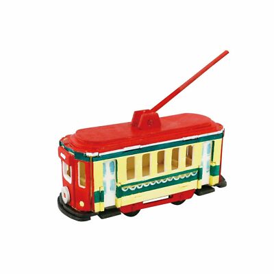 Hands Craft DIY 3D Wooden Puzzle with Paint Kit: Trolley