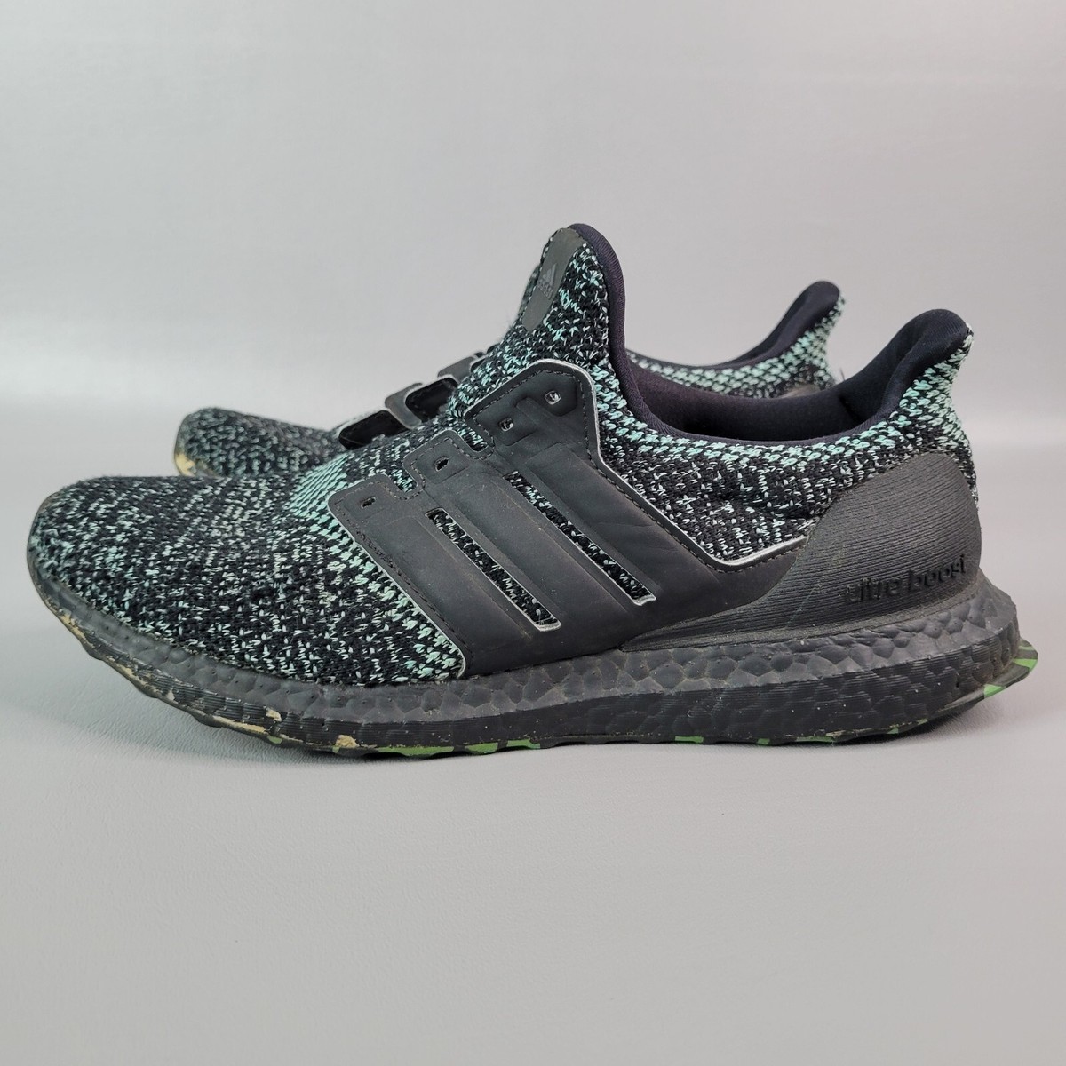 adidas ultra boost core black glow green