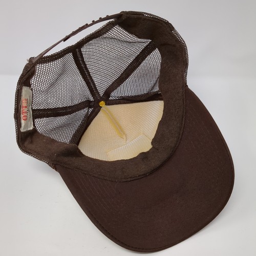 Cappello camionista snapback salsa marrone taglia unica rete regolabile schiena corda otto - Foto 6 di 8