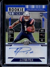 2024 Contenders Optic Ja'Lynn Polk Rookie Ticket Auto RC Blue Prizm #/75