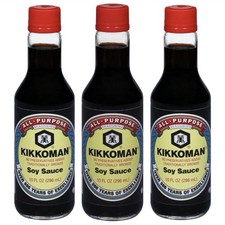 KIKKOMAN All Purpose Naturally Brewed Soy Sauce Kitchen Spice Seasoning 10oz-3Pk
