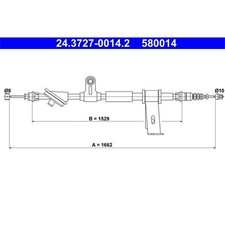 ATE HANDBREMSSEIL HINTEN LINKS passend für ALFA ROMEO BRERA SPIDER | 24.3727-001