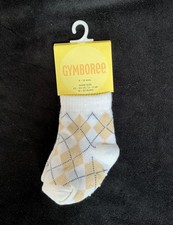 NWT Vtg Gymboree Little Man blue tan argyle socks 6-12 or 12-18 months