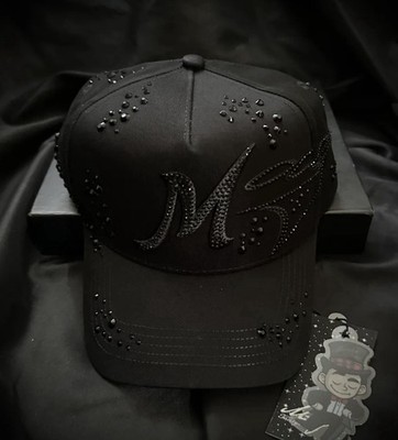 The Monkeys Black Embellished Animation Cap Featuring Mr. Monkeys Character 