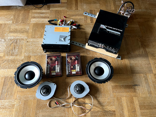 Komplettes Car Hifi Soundsystem Pioneer Mosconi DLS 480W Moniceiver Subwoofer