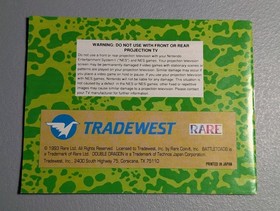 *No Game* Battletoads & Double Dragon (Nintendo NES) Manuale Istruzioni Libretto