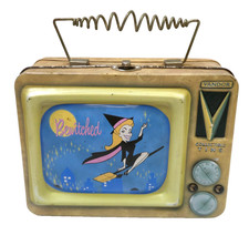 VINTAGE BEWITCHED VANDOR COLLECTIBLE TINS LUNCH BOX 1999 ANTENNA HANDLE