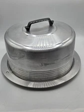 Vintage Regal Ware Aluminum Cake Carrier With Locking Lid