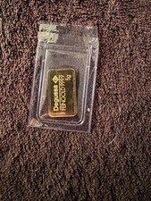 Degussa 5g 999.9 Gold Bar 3848.74 per troy oz