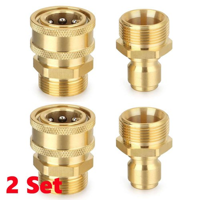 #ad #ad Pressure Washer Adapter Set Quick Disconnect Kit M22 Swivel to 3 8#x27;#x27; Connect NEW $14.21