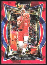 7591K 2024-25 Panini Select #34 Jimmy Butler III Red Cracked Ice Prizm