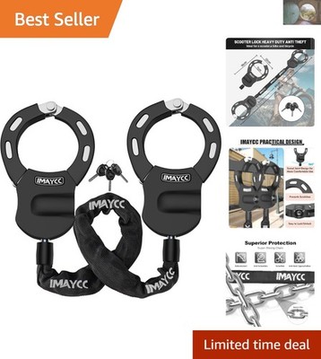 Versatile Bike Chain Lock with Key - Durable Protection for Scooters & Bicycles