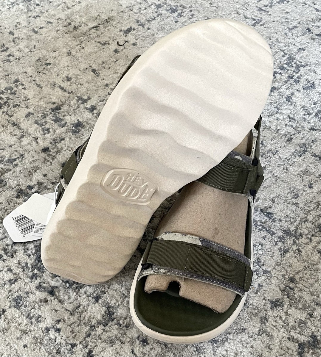 Hey Dude Carson Sandal Mens Size 11 Sport Mode Green Camo 