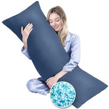 Body Pillow, Memory Foam Body Pillow for Adults, Long Pillow 20x54 Inch Blue