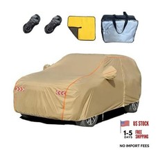 Car Cover Waterproof All Weather, Fit Car Lenght No More Than 183in A5 khaki