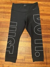 Nike Capri Leggings Women’s Med Black Athletic Athleisure Yoga Gym