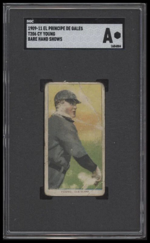 1909 T206 CY YOUNG NNO POOR EPDG SGC A BASEBALL CLEVELAND NAPS