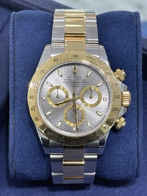 Rolex Daytona Cosmograph Slate Gray 18K Yellow Gold Two-Tone Steel Watch 116523