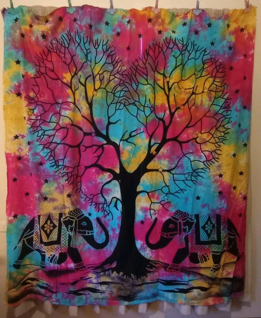Tree of Life Tapestry Q/S Bed Cover Throw Wall Hanging Home Decor Throw Hippie