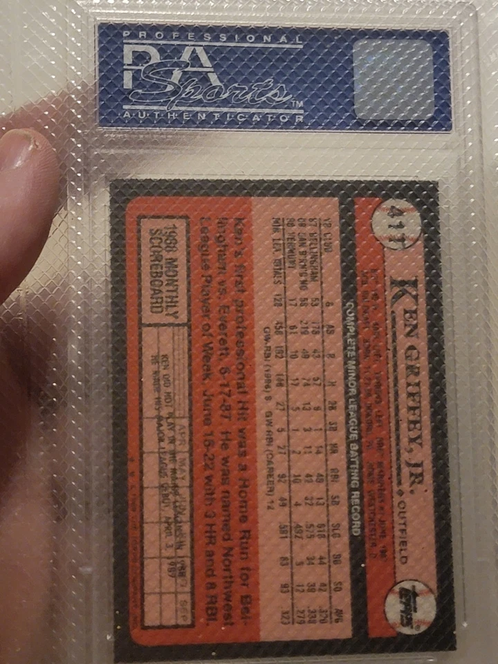 1989 Topps Traded Ken Griffey Jr RC PSA NM-MT 8 #41T MLB HOF Seattle Mariners - Image 2 of 2