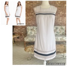White Horse Black Market WHBM Dress Sheath Sleeveless Mini Striped 6 Work Party