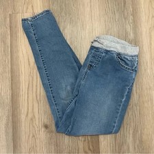 Cat  Jack Girls Size 16 Skinny Jeans Blue Denim Pull-On Knit Waistband