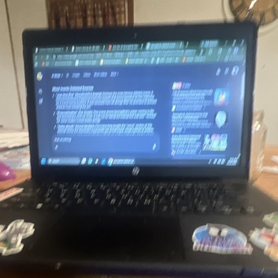 HP Black Notebook Laptop Windows 11 Built-in Webcam Portable Computer