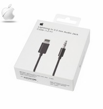 GENUINE APPLE LIGHTNING TO 3.5MM AUDIO JACK CABLE ADAPTER - BLACK A1879