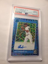 JAZZ CHISHOLM RC 2021 OPTIC RATED  BLUE VELOCITY AUTO /75 PSA 10 GEM MINT ROOKIE
