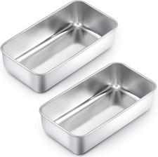 Loaf Tin Set of 2 Steel Cake Tins Bread Moulds for Baking Non-Toxic & Durable