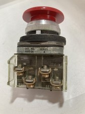 ALLEN BRADLEY 800T-D6A PUSHBUTTON RED MUSHROOM 1NO/1NC SERIES A