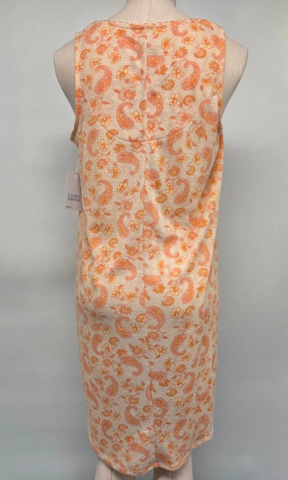 Nuevo con etiquetas Camisón Mujer Sin Mangas Croft & Barrow Poliéster Tejido Melocotón Naranja Pequeño Foto 2 de 4