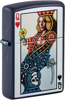 Zippo Lighter- Personalized Ace of Spades Card Game Queen of Hearts 48723