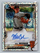 Will Bednar 2021 Bowman Draft Chrome Draft Pick Auto Sparkle Refractor #/71 1st