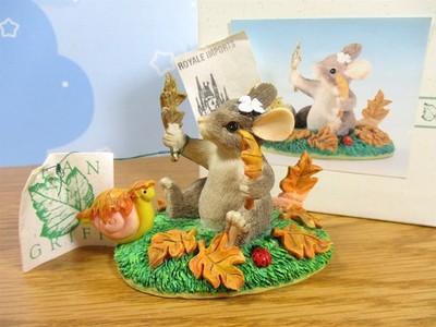 Charming Tails Maxine's Leaf Collection Club 98701 Mouse Fitz Floyd Boxed