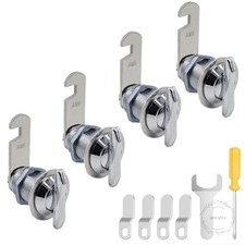 RV Compartment Latch - 1 inch Thumb Operated Offset Cam Lock, Keyless Cabinet