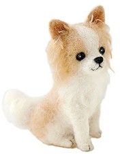 Hamanaka made of felt wool kit fluffy wool, felt dog Chihuahua long coat H441-