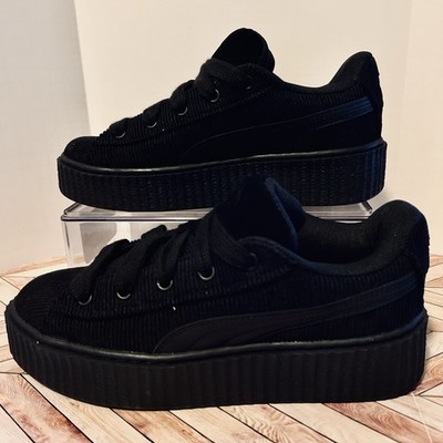 Puma X Fenty Creeper Phatty Corduroy 6.5 Sneaker Triple Black