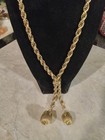 Gold Tone Lariat Slider Thick Chain Necklace — photo 2