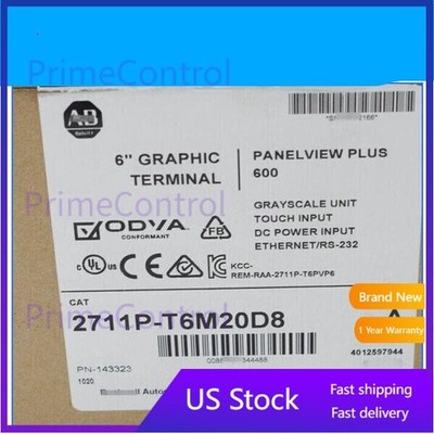 AB 2711P-T6M20D8 Ser A PanelView Plus 600 Factory Sealed 2711PT6M20D8 1PCS